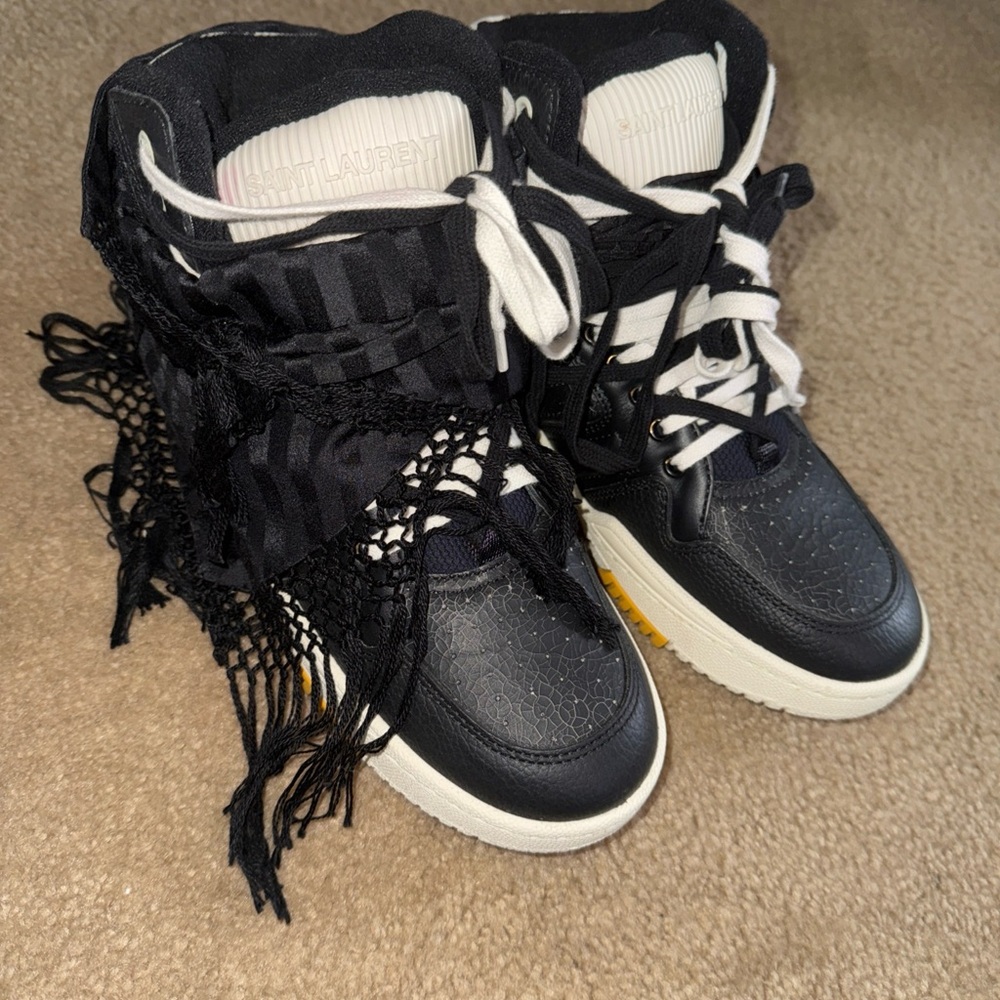 SAINT LAURENT smith cure men FRINGE SNEAKERS SIZE 43